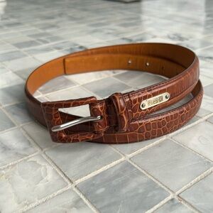 Lauren Ralph Lauren Italian leather crocodile embossed belt